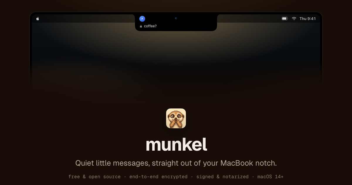 Munkel · Notch messages, ready for the Dynamic Island MacBook